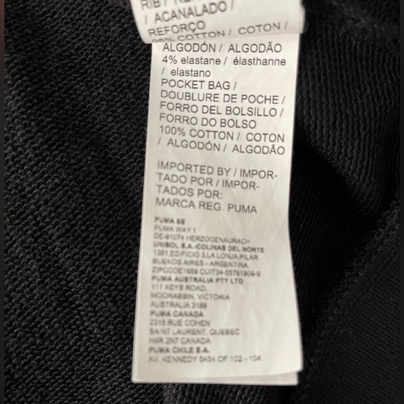 Puma Black and White Classic long sleeve front zip T7 Track sweatshirt - Small - Picture 5 of 7